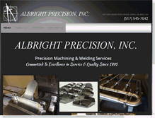 Tablet Screenshot of albrightprecision.com